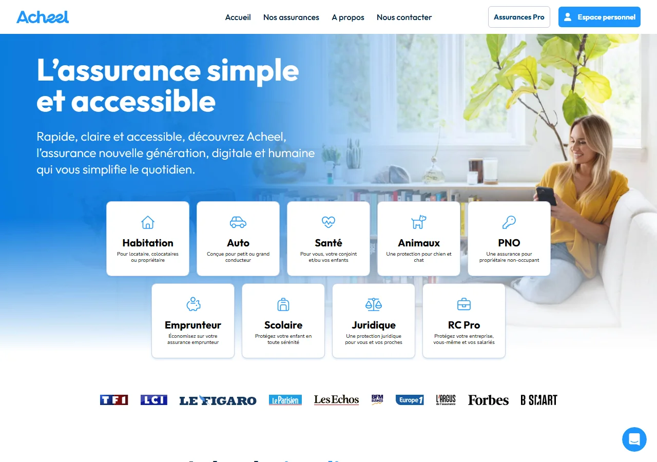 Le site Acheel : assurances en ligne dont la PNO