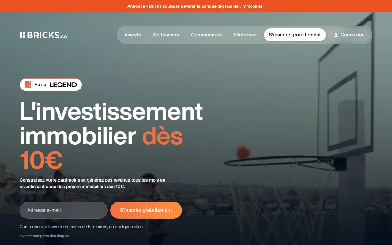 Le site Bricks.co : investissement immobilier dès 10 euros