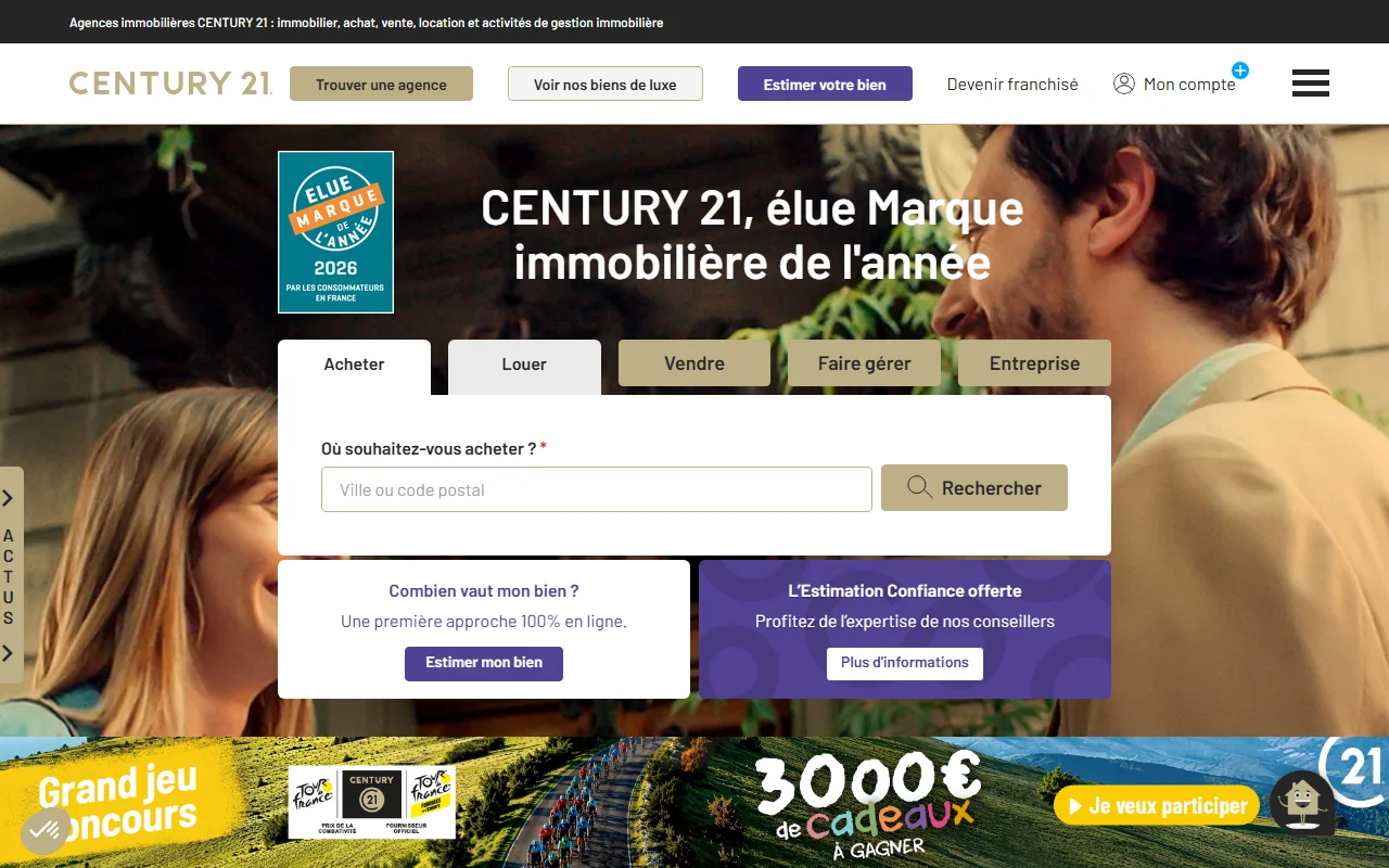 Le site Century 21 France