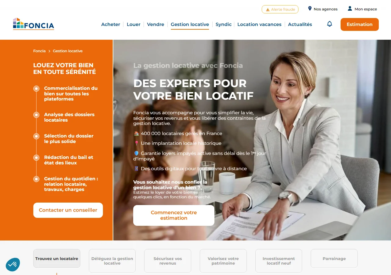 L'offre de gestion locative Foncia