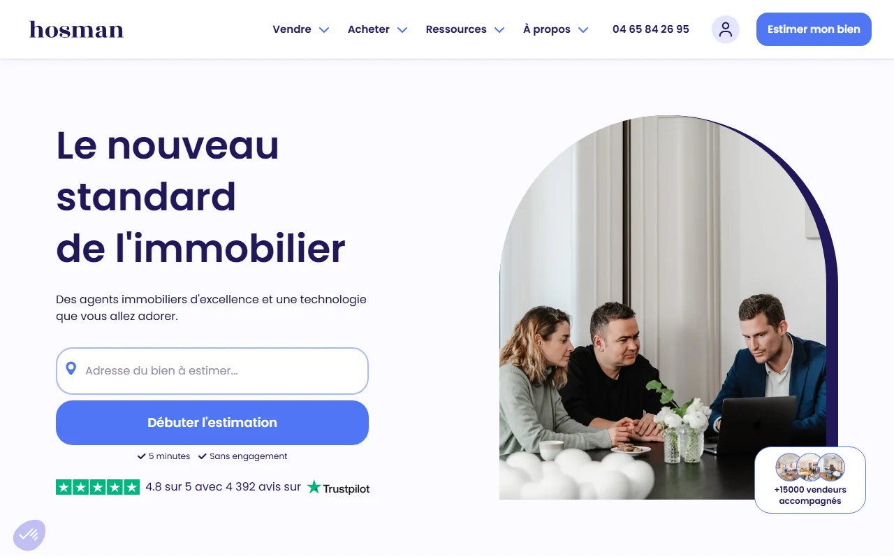 Le site Hosman : agence immobilière nouvelle génération