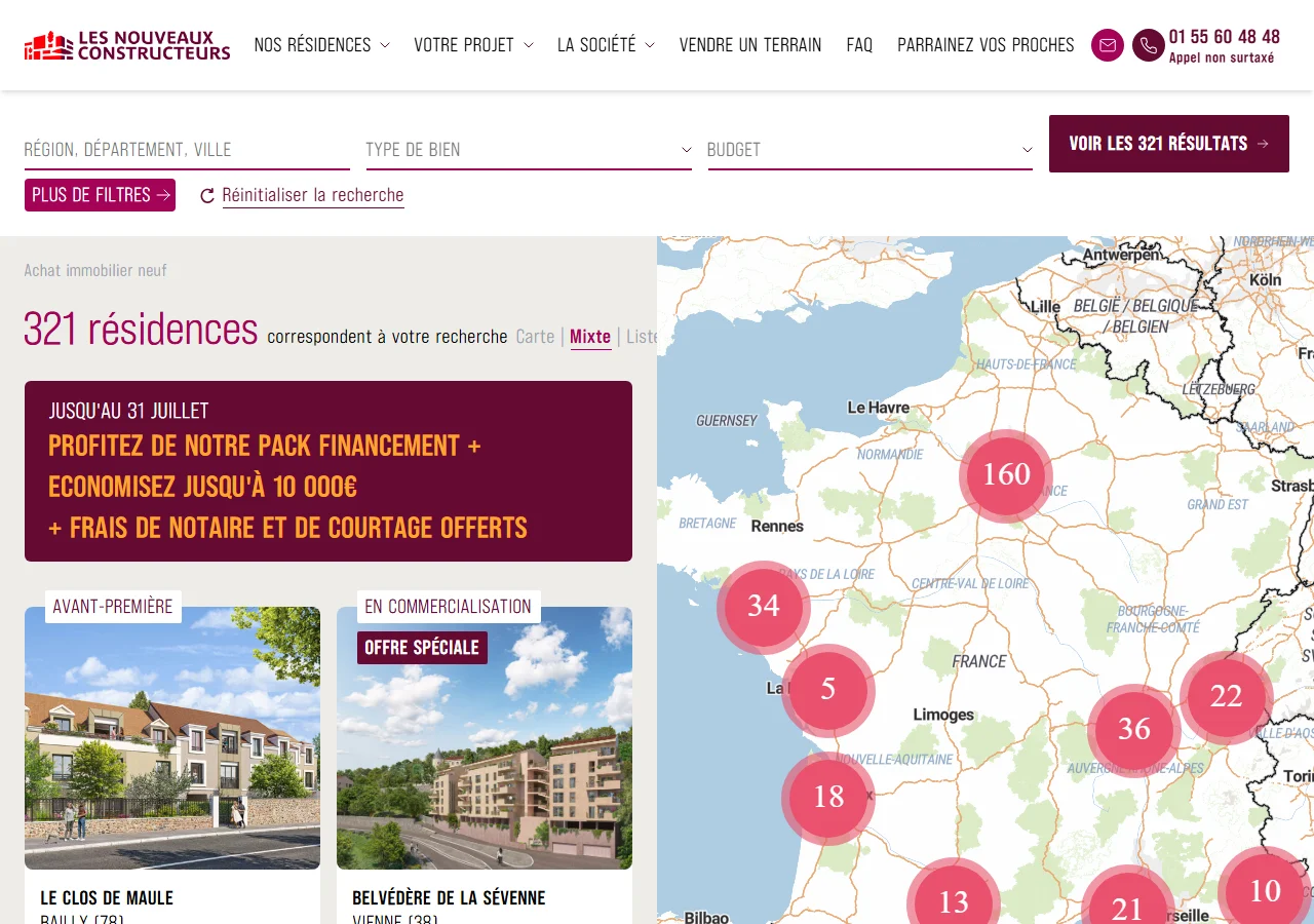 Le catalogue de programmes neufs LNC