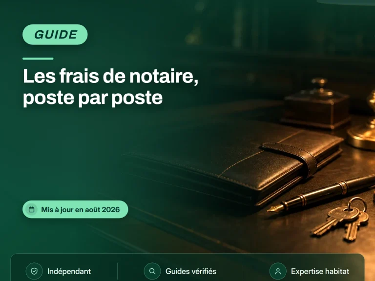 Les frais de notaire, poste par poste