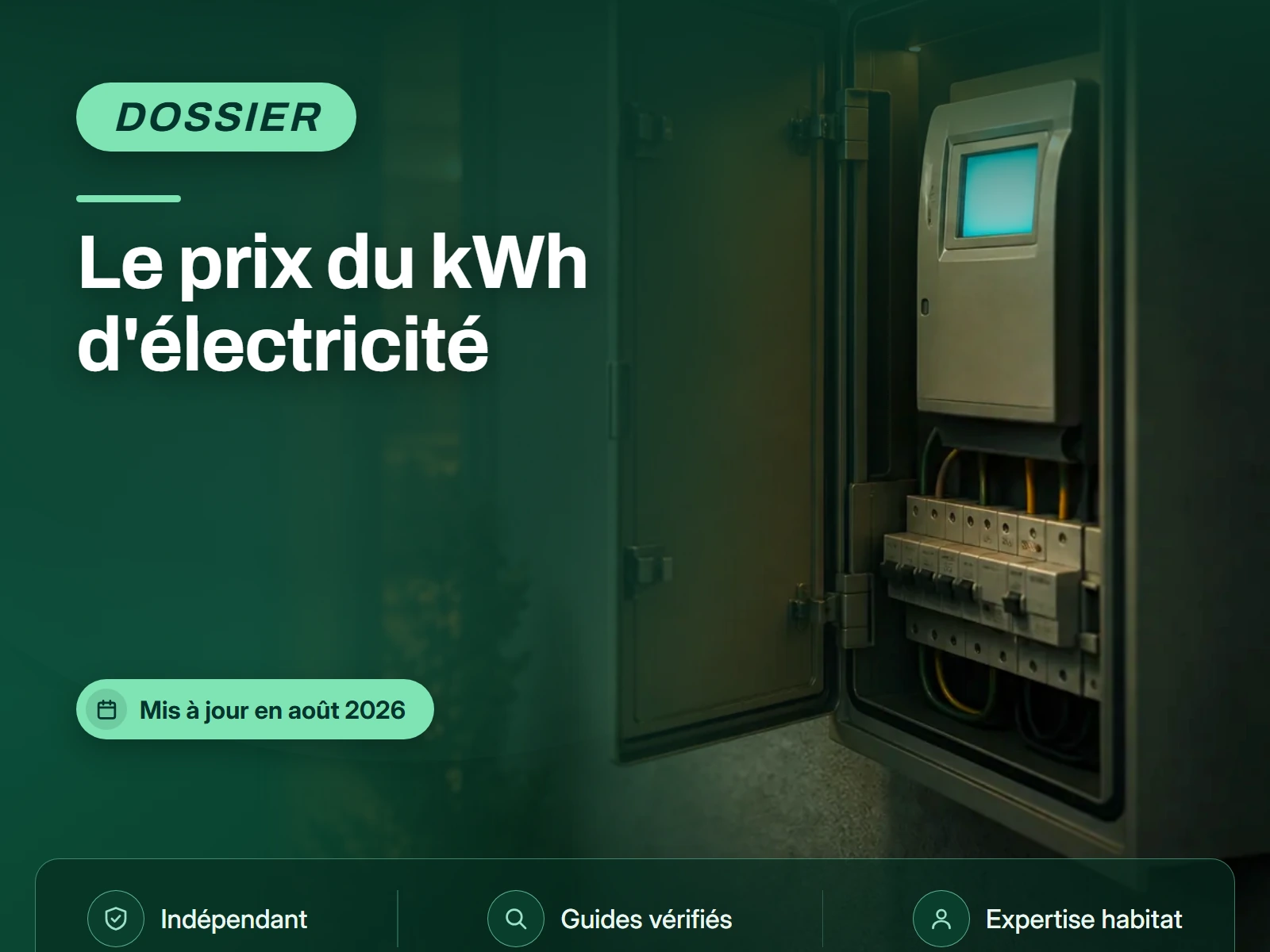 Prix du kWh d'électricité pour un logement
